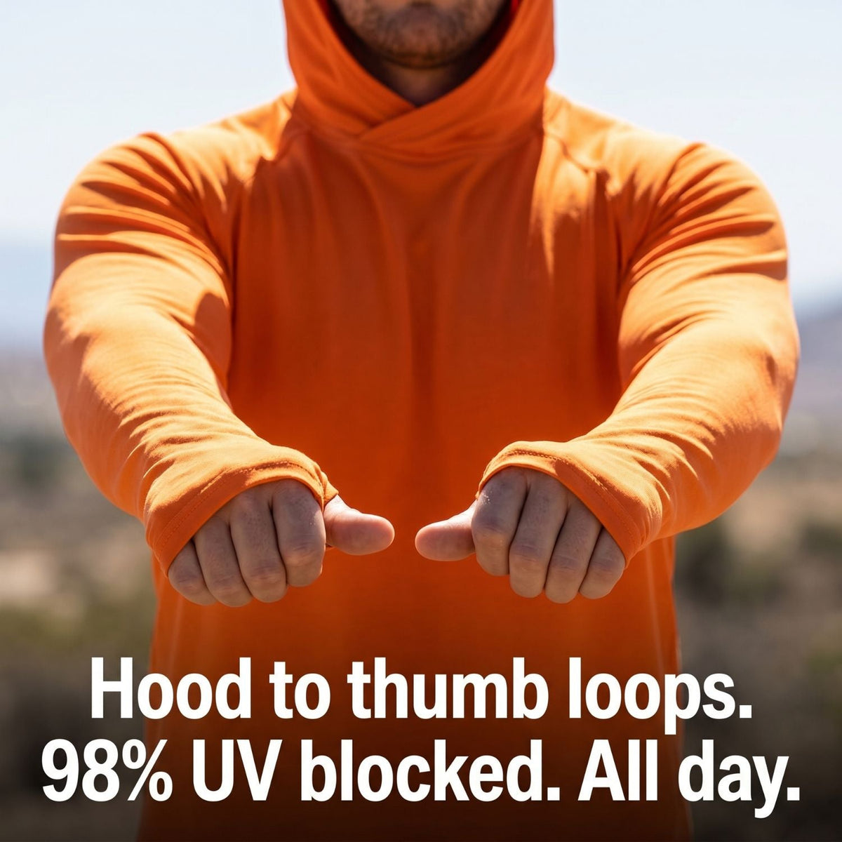 Herren UPF 50+ Sonnenhoodie – leicht, schnelltrocknend