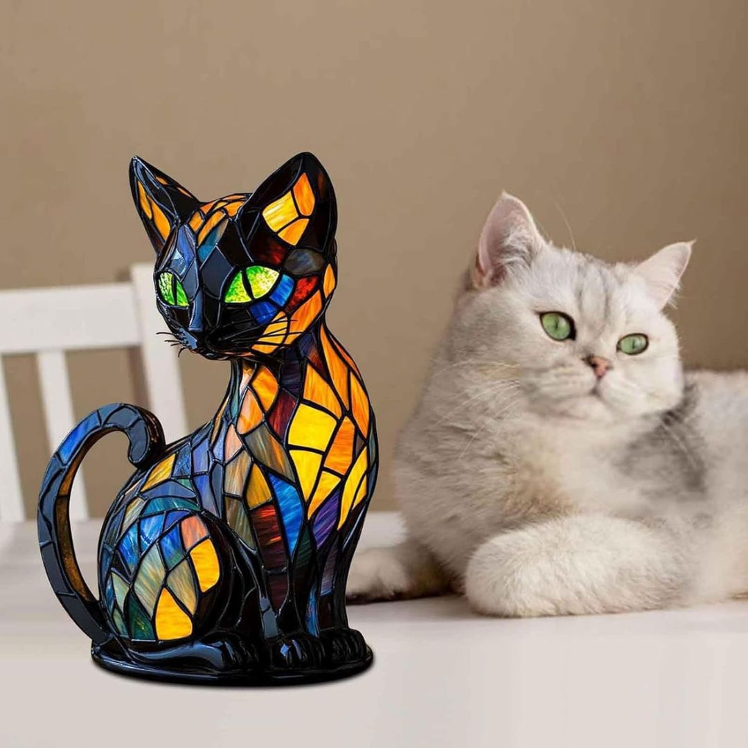 Rebolet | Leuchtkatze – handgefertigte Lampe, die Herzen erstrahlen lässt