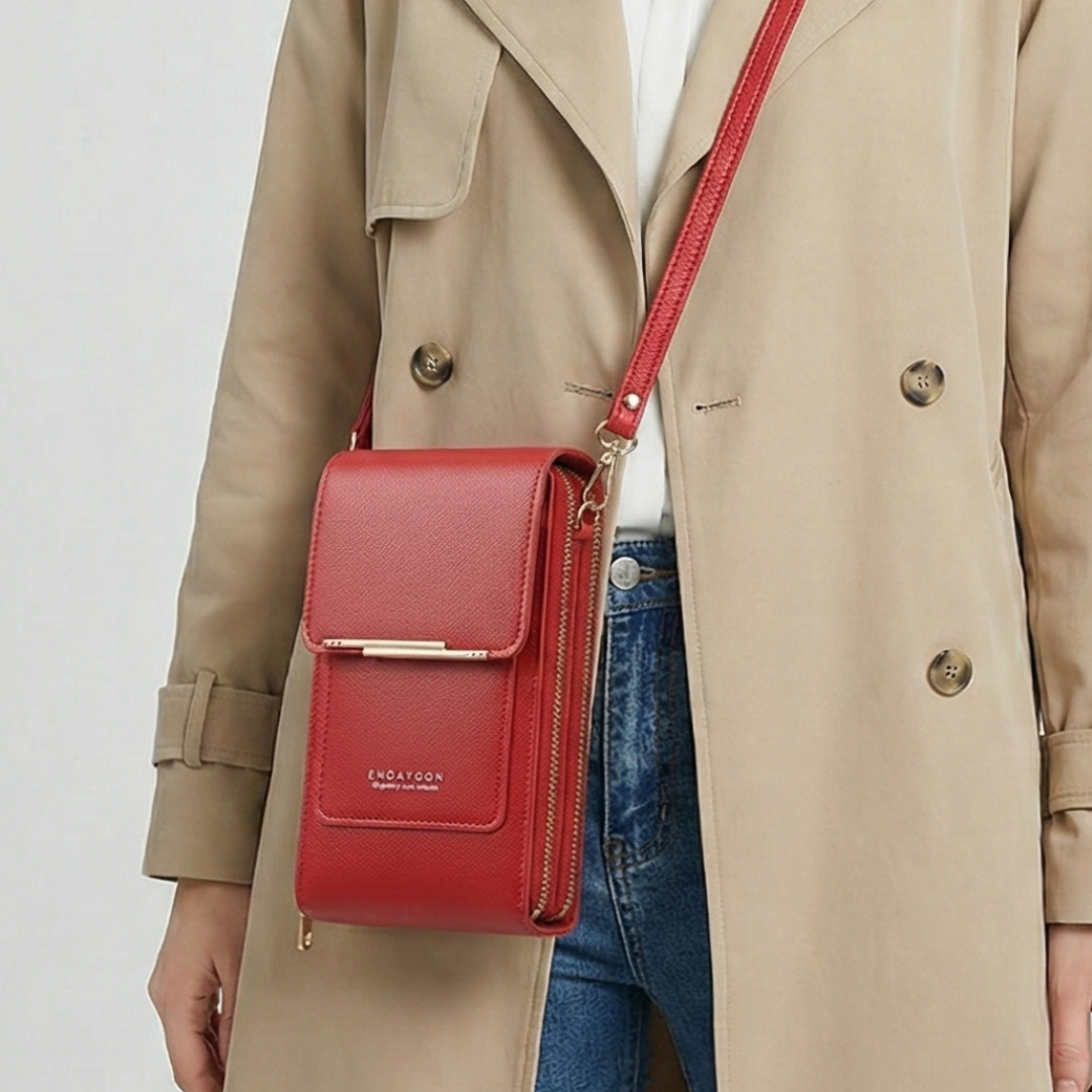 Kompakte PU-Crossbody-Tasche