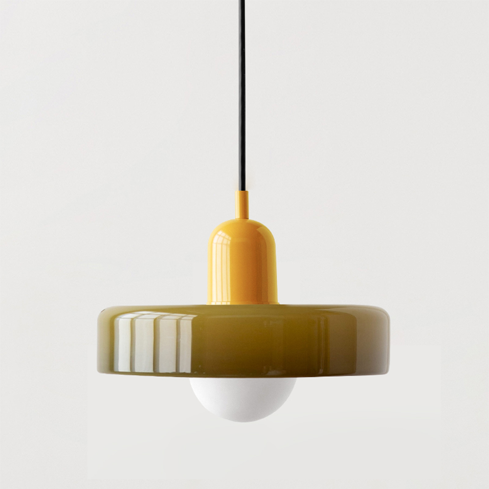 Rebolet | Bauhaus-Pendelleuchte aus farbigem Glas