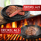 BBQ Dutch Oven - Dutch Oven Set [9L] - Für Induktion geeignet - Mit Topfständer - Eingebrannter Feuertopf aus Gusseisen - inkl. Deckelheber & e-Book