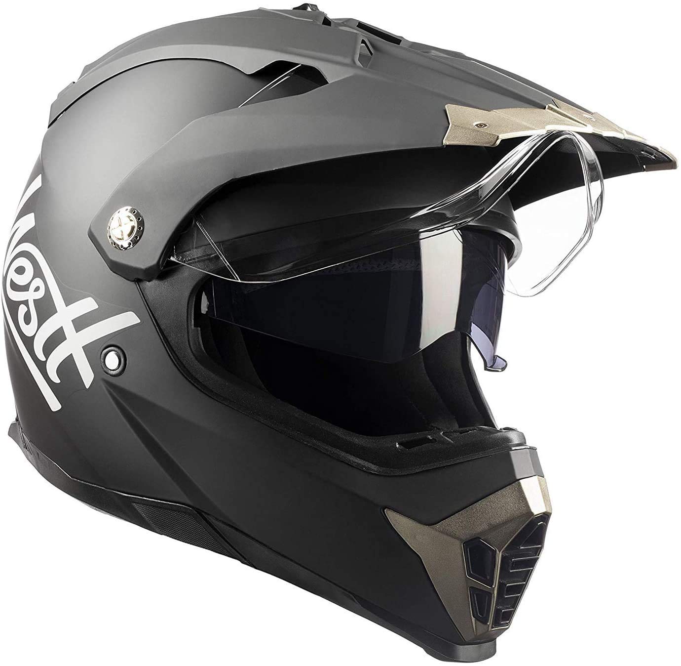 WESTT Cross X Motorrad-Helm I Motocross-Helm I Motorradhelm schwarz-matt I Motocross-Helm mit Visier I Cross-Helm-Herren I Fullface-Helm I MTB-Helm I Quad-Helm I ECE Zertifiziert I Größe M