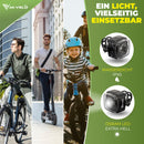 MIVELO Cube PRO Fahrradlicht Set mit Bremsfunktion StVZO zugelassen Fahrradbeleuchtung USB-aufladbar & 100% wasserdicht LED Fahrrad Licht vorne & hinten Rücklicht, Fahrradbeleuchtung