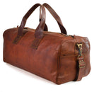 Leather Lane 'Columbus' Weekender XL Reisetasche 60 cm 45 Liter Echtes Leder Vintage Look Sporttasche für Damen und Herren Duffle Bag Umhängetasche Naturleder Braun