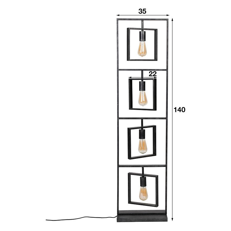 Rubjerg Design Stehleuchte Turn square Metall schwarz