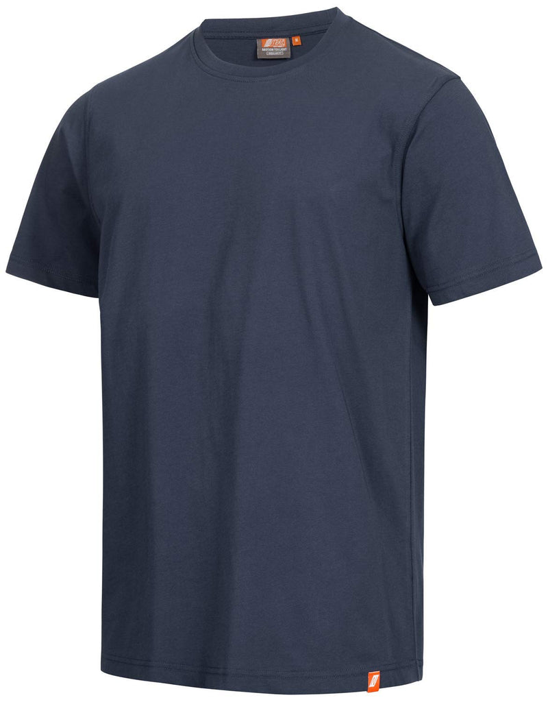 Nitras Motion TEX Light Arbeits-T-Shirt - Kurzarm-Hemd aus 100% Baumwolle - für die Arbeit - Dunkelblau - XL