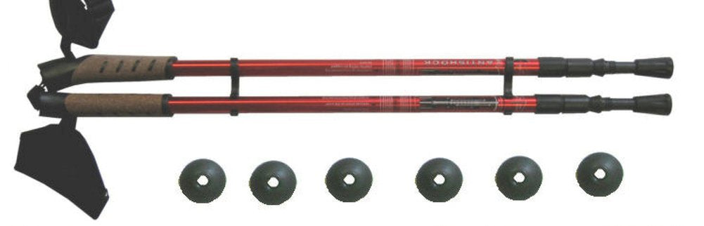 Kronenburg Nordic Walking Teleskop Stöcke 70 cm - 138cm - Rot - Farbwahl