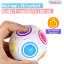 SPIELOX® Regenbogenball Geschicklichkeitsspiel Zauberball Zauberwürfel Kinder Erwachsene | Knobelspiele Mädchen Jungen Spiele ab 4 Jahre | Brain Trainer | Wunderball