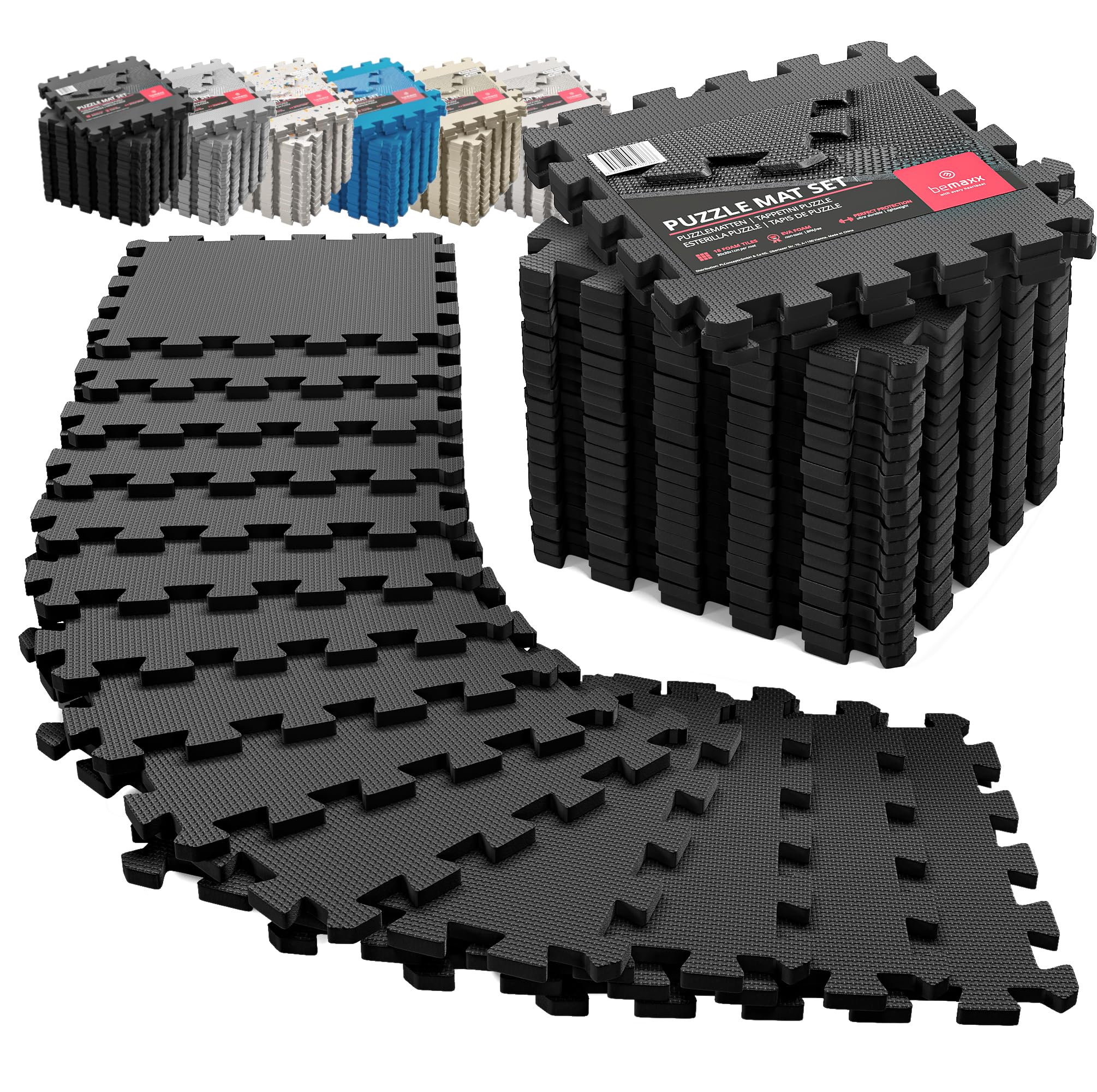 Schutzmatten Bodenschutzmatte Set Sportmatte Gymnastikmatte Puzzlematte: Puzzle Sportgeräte Matte Fitnessmatte Turnmatte Unterlegmatte Bodenmatte Sport Mat Trainingsmatte Gummimatte Yogamatte Fitness