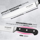 Wolfgangs Premium Brotmesser - Extrascharfe Qualitäts-Klinge aus rostfreiem deutschem Edelstahl - Brotmesser Wellenschliff - Bread Knife in edlem Design - Profi-Küchenmesser Top-Qualität (braun)