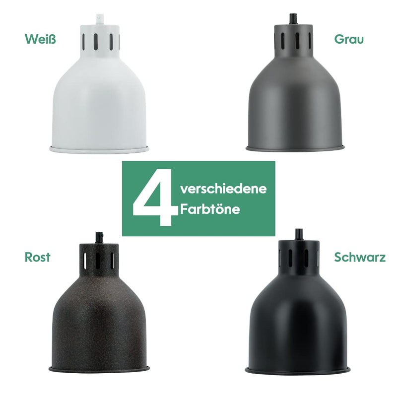 Venso EcoSolutions E27 SAGA Lampenschirm Schwarz, LED pflanzenlampe E27 Pflanzenleuchte, LED Wachstumslampe für verbesserte Photosynthese und Chlorophyllbildung, Anzuchtlampe Gemüse, Pflanzenlicht