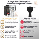 M. ROSENFELD Glaskopf Shisha Set – Phunnel Kopf mit Smokebox HOOKARTIS mit einzigartigem Multi-Ring-Boden - Premium Shisha Zubehör Shisha Kopf mit HMD - Designed in Germany