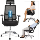 VALKENSTOL M6 Bürostuhl Ergonomisch - Auch Grosse Menschen Polster-Sitz - Ergonomischer Bürostuhl Chefsessel Bürostuhl Schreibtischstuhl Office Chair