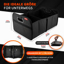 MyHappyRide Auto Kofferraumtasche Schwarz - Kofferraum Organizer zusammenklappbar - Faltbare Aufbewahrungsbox - antirutsch und wasserfester Boden - Auto Faltbox