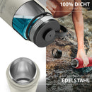 Trinkflasche Edelstahl ACTIVE FLASK + Strohhalm (3 Deckel) BPA-frei, Auslaufsicher, Kohlensäure geeignet - Wasserflasche Fahrrad Thermosflasche Isoliert Isolierflasche Sport Wasser Flasche Kinder Tee