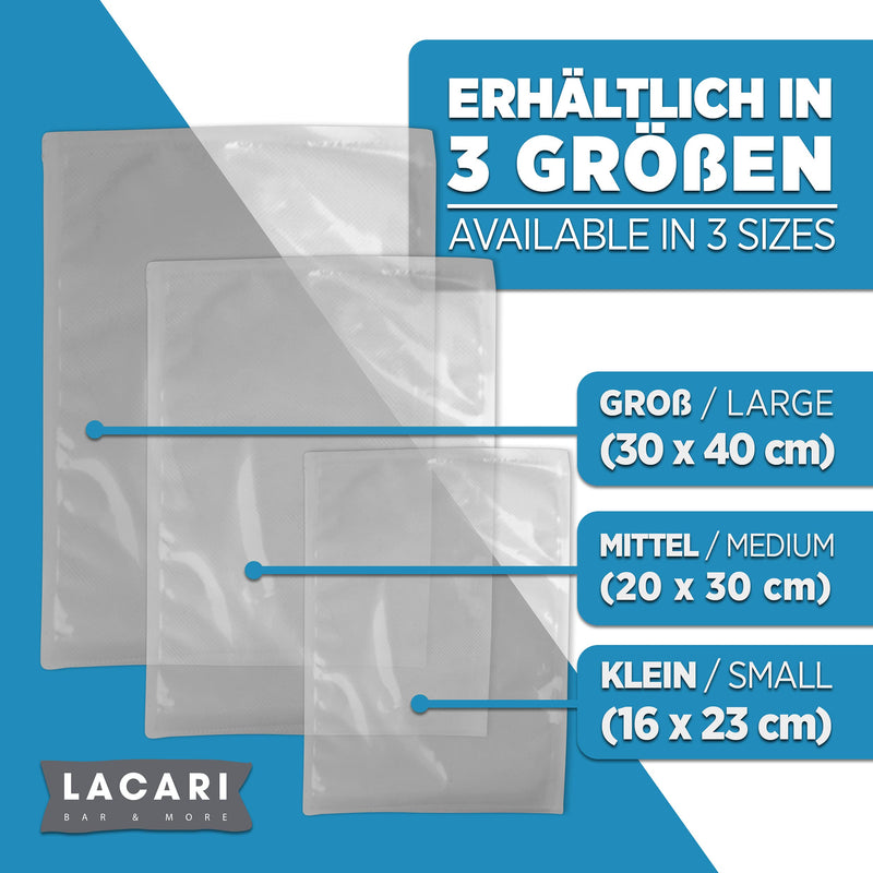 LACARI 50 Vakuumierbeutel - 3 Größen