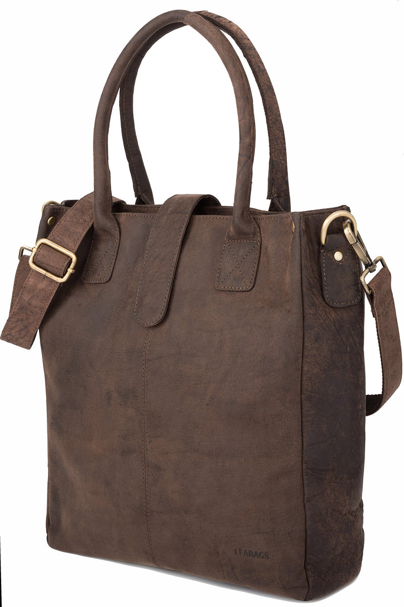 LEABAGS Whyalla Handtasche aus echtem Büffel-Leder im Vintage Look - Muskat