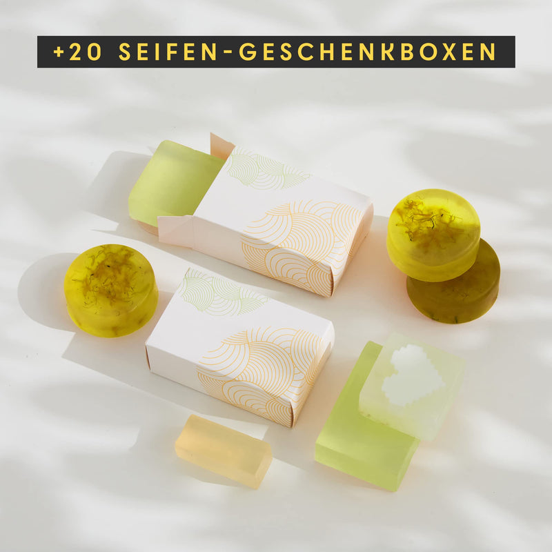 Sheabutter-Seifenbasis von Skin Said Yes – 2,3 kg Seifenbasis zum Schmelzen und Gießen, Zubehör für die Herstellung von Naturseife, dermatologisch getestet, vegan, Bio-Seifenbasis – mit Rezepbuch