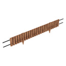 [en.casa] Palisade Flieden Holzzaun mit Pfosen 150x30cm Gartenpalisade aus Kiefernholz Rasenkante Natur