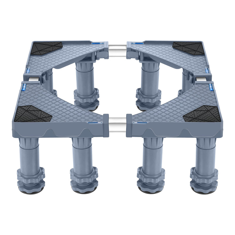 [en.casa] Waschmaschinen-Untergestell Kirburg Sockel 8 höhenverstellbare Füße bis 400 kg zum Erhöhen von Großgeräten Podest Grau
