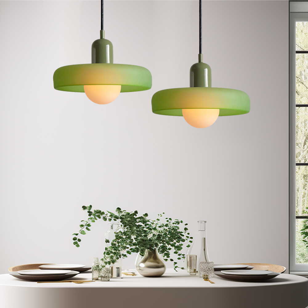 Rebolet | Bauhaus-Pendelleuchte aus farbigem Glas