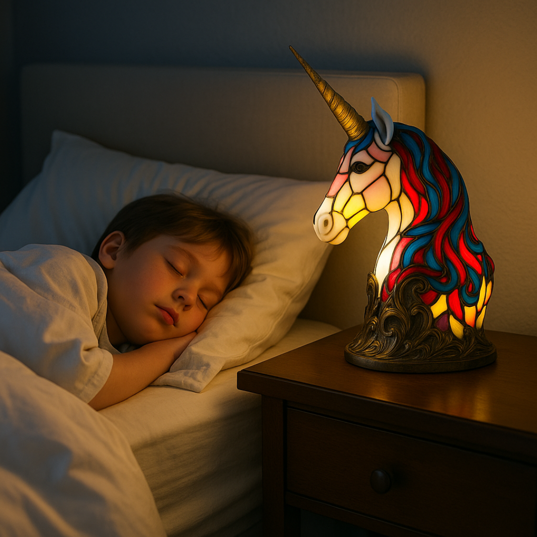 Rebolet | LeuchtEinhorn - handgefertigte Lampe, die Herzen erstrahlen lässt