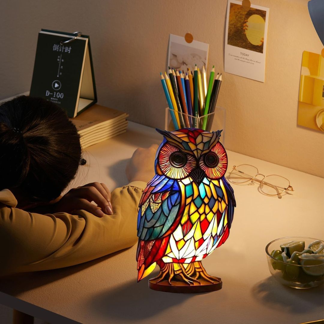 LeuchtEule – Handgefertigte Lampe, die Herzen und Räume erstrahlen lässt