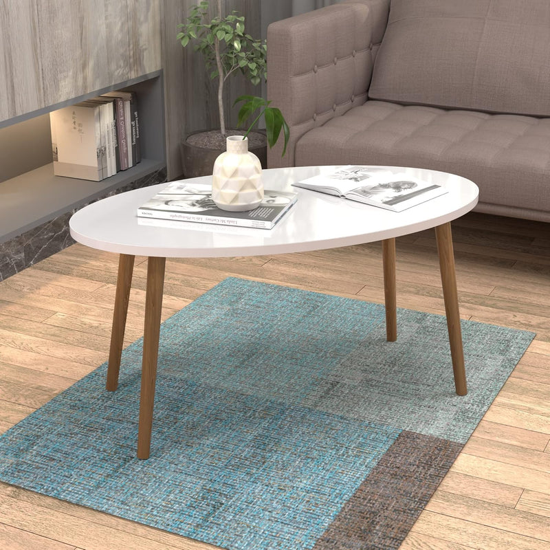 [en.casa] Couchtisch Sindal Beistelltisch 41 x 90 x 50 cm Kaffeetisch aus Spanplatte und Holz Sofatisch für Wohnzimmer Schlafzimmer Weiß