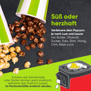 ﻿Liebfeld Popcornmaschine - Heißluft Popcorn Maker ohne Fett & Öl - Retro Küchen Gadget für Pop Mais mit Zucker, Salz - Cooler Snack Automat (Rot)