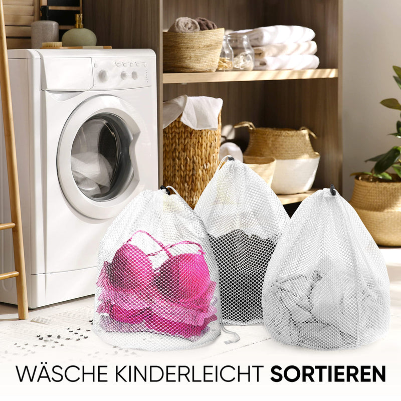 Wäschesack für Waschmaschine [das Original] 3er Set. Wäschenetz bh I Wäschenetz für Waschmaschine I Wäschebeutel set laundry bag I Wäschesack Schmutzwäsche Wäschenetz groß