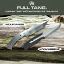 Wolfgangs IMPETUS Hochwertiges Outdoor Messer Feststehend aus feinstem 440C Stahl - Jagdmesser inkl. Kydex Holster - Survival Messer Outdoor das perfekte Überlebensmesser in der Wildnis (Silber)