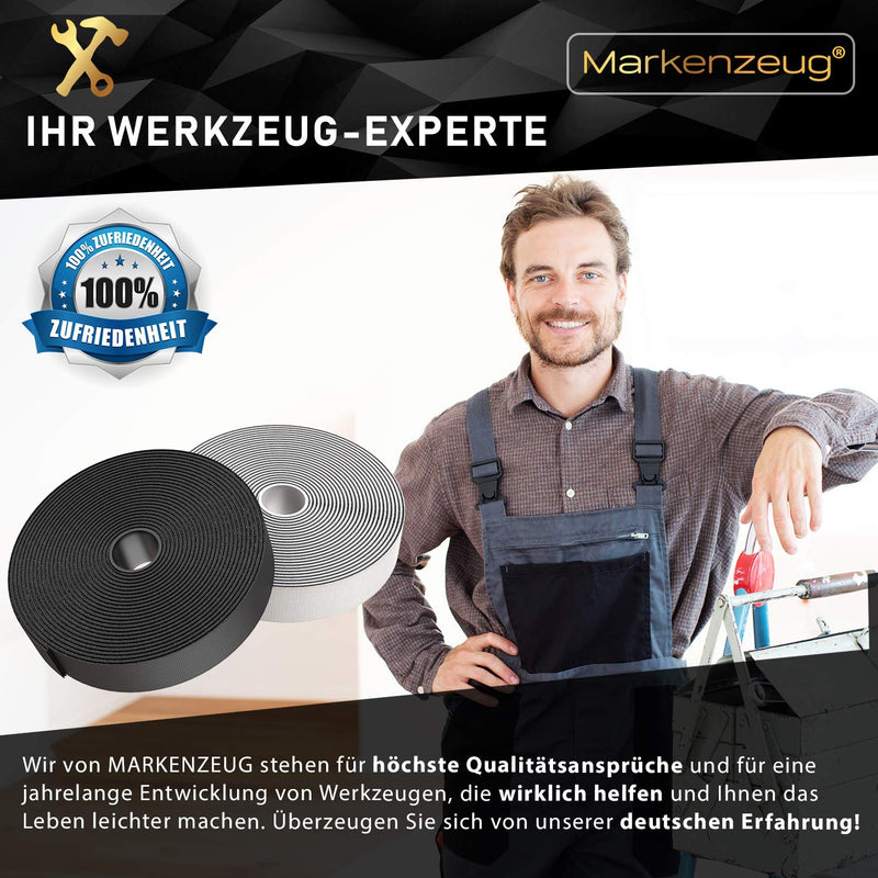 MARKENZEUG Premium Klettband selbstklebend 4er Set I 20m Doppelseitiges Klebeband mit Klettverschluss I Extra-starkes selbstklebendes Montageband I 2cm breit I Verbessertes Konzept 2023