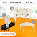 Kronenburg Faltpavillon wasserdicht Dachmaß 3 x 3 m UV Schutz 50+ Pavillon in Champagner mit 4 Seitenteilen