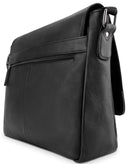 LEABAGS Leder Umhängetasche Herren & Damen I Echtleder Laptoptasche bis 14 Zoll I Messenger Bag mit Schultergurt I Schultertasche I Arbeitstasche I Tragetasche I Handtasche I Nappa Schwarz