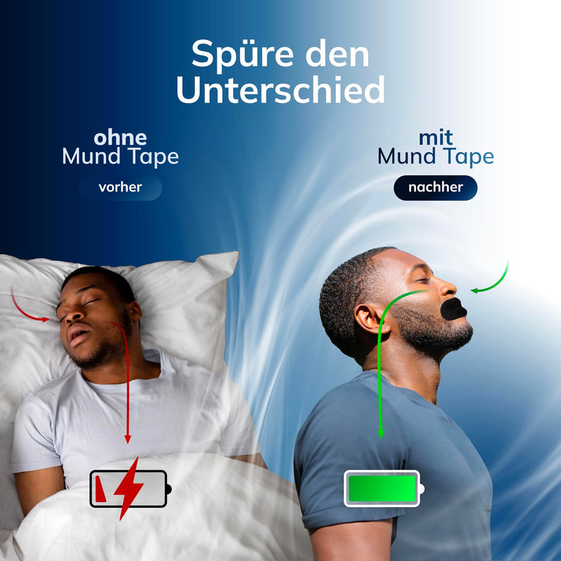 Behale - 30x Mundpflaster gegen Schnarchen - Mouth Tape for sleeping I Anti schnarch Unterstützung I Schnarchstopper mit Stärke auf für Bartträger I Mundpflaster schlafen