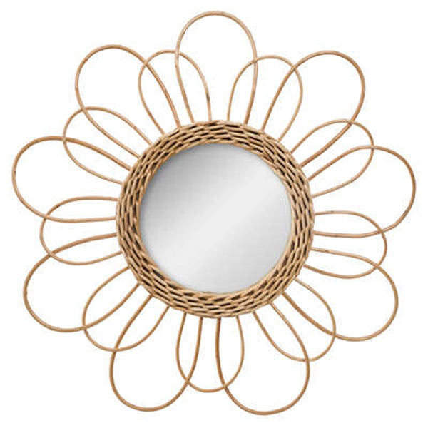 Spiegel Blume - Rattan D 38 cm - Beige - Atmosphera créateur d'intérieur