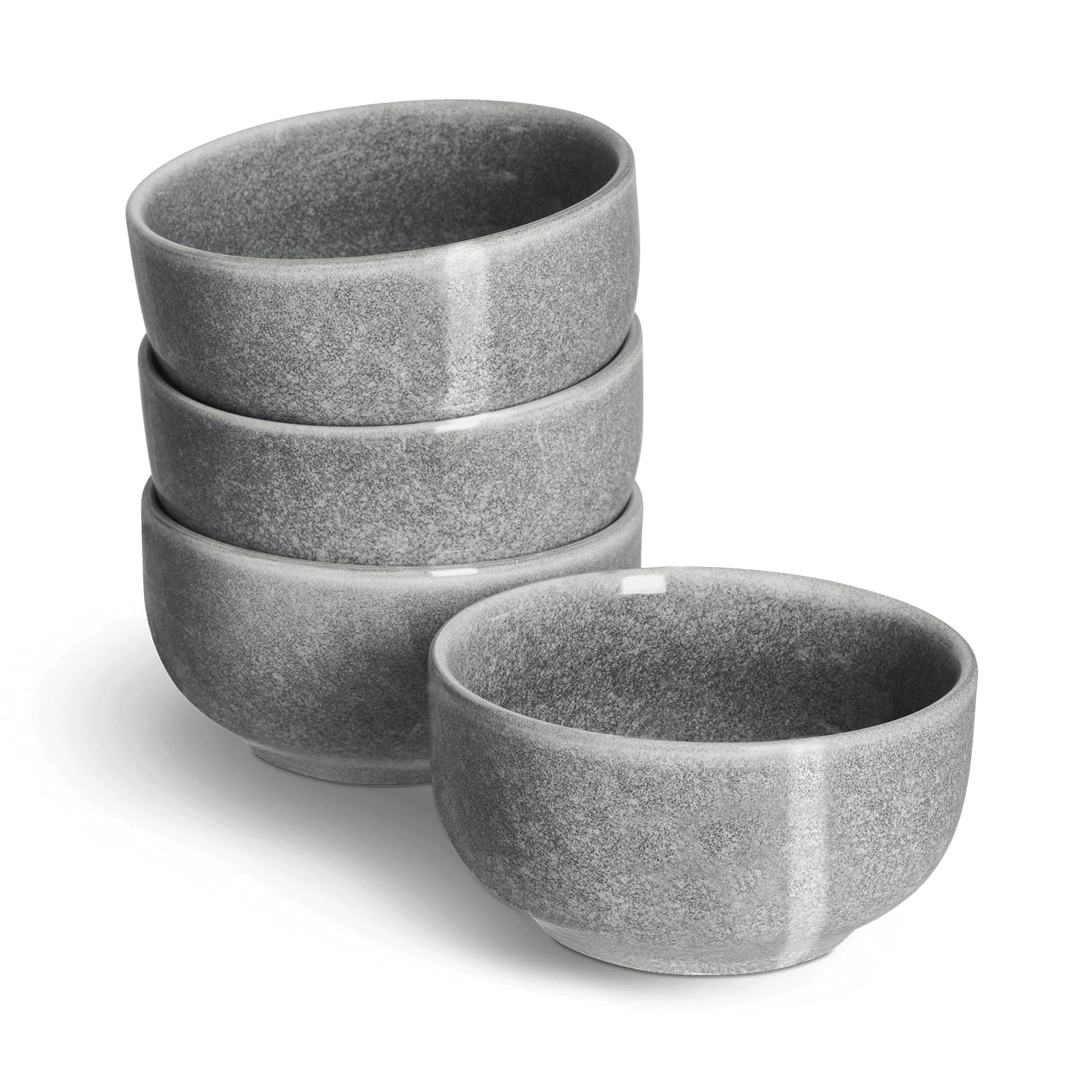 SPRINGLANE Schale klein 4er-Set - Geschirr Misty Cliff, Grau, Steingut Tafelservice