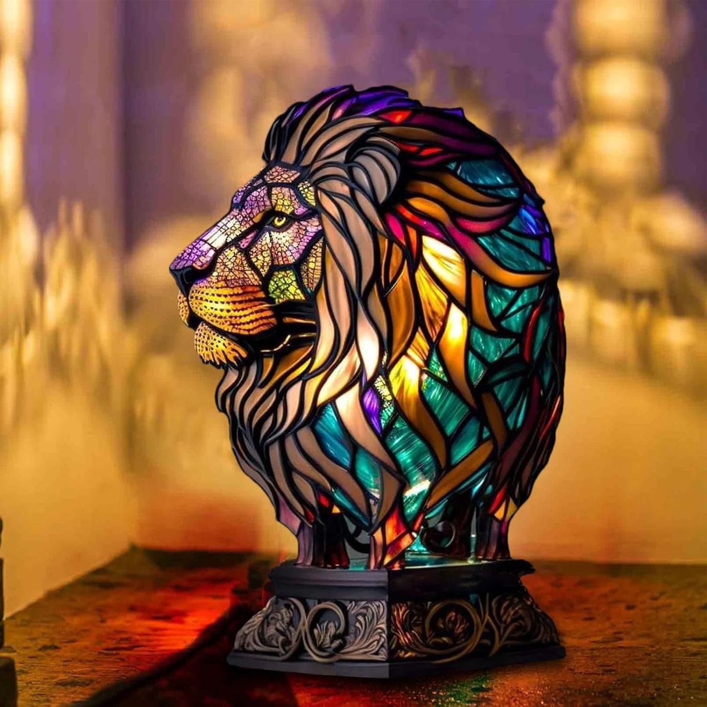Rebolet | LeuchtLöwe - handgefertigte Lampe, die Herzen erstrahlen lässt