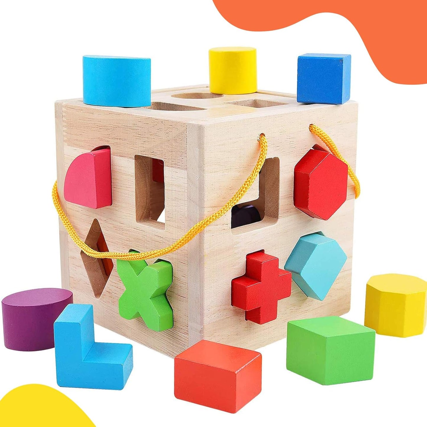 Rebolet | Montessori Formen & Farben Holz Lernwürfel