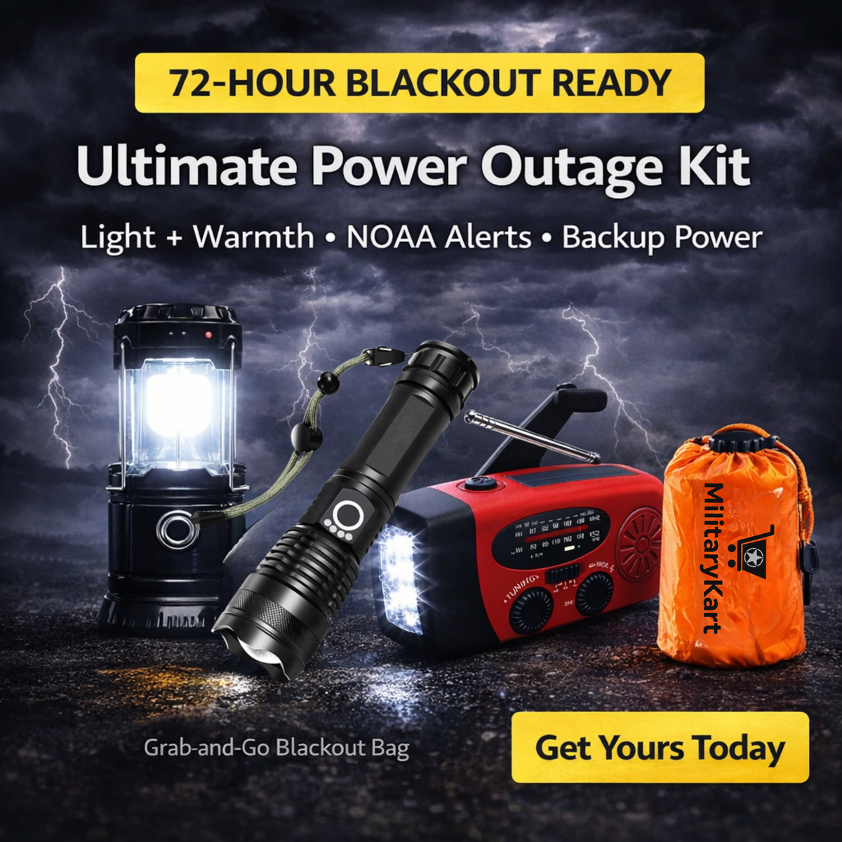 Notfallset für Stromausfälle – 72-Stunden Blackout-Set
