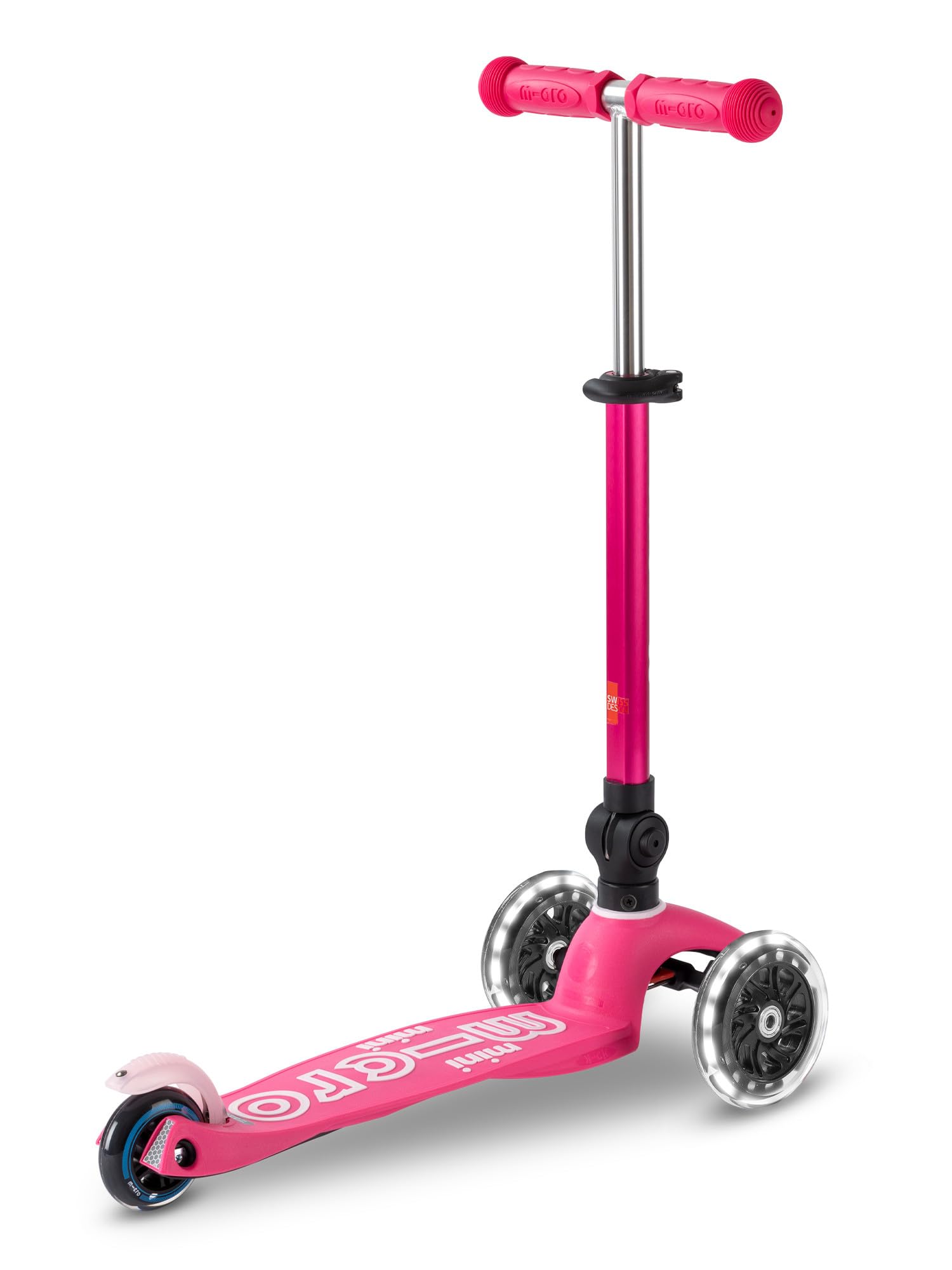 Micro Scooter mini micro deluxe foldable LED pink