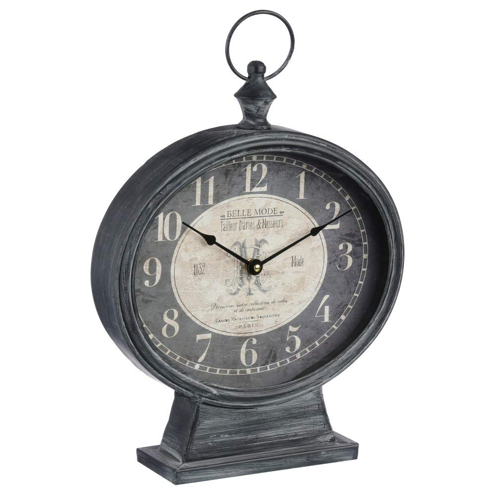 Standuhr aus Metall H 45 cm - Grau - Atmosphera créateur d'intérieur