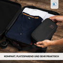 Obics Kulturbeutel Damen & Herren Schwarz 3L klein - Kosmetik-Tasche zum Aufhängen mit 10 Innen-Fächer für Reise, Camping & Handtasche - Travel Beauty Case & Waschtasche Organizer für unterwegs