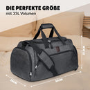 Obics - Premium Sporttasche 35L mit Schuhfach für Damen & Herren (grau) - Weekender Reisetasche für Handgepäck - Umhängetasche mittel für Fitness, Sport, Gym & Reise - Fitness-Tasche & Travel Bag