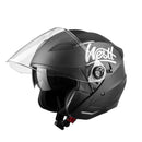 WESTT Jet Motorrad-Helm I Motorradhelm schwarz-matt I Rollerhelm mit Doppelvisier I Jethelm Herren & Damen I atmungsaktiver Mopedhelm I stoßfester Motorradhelm I ECE Zertifiziert