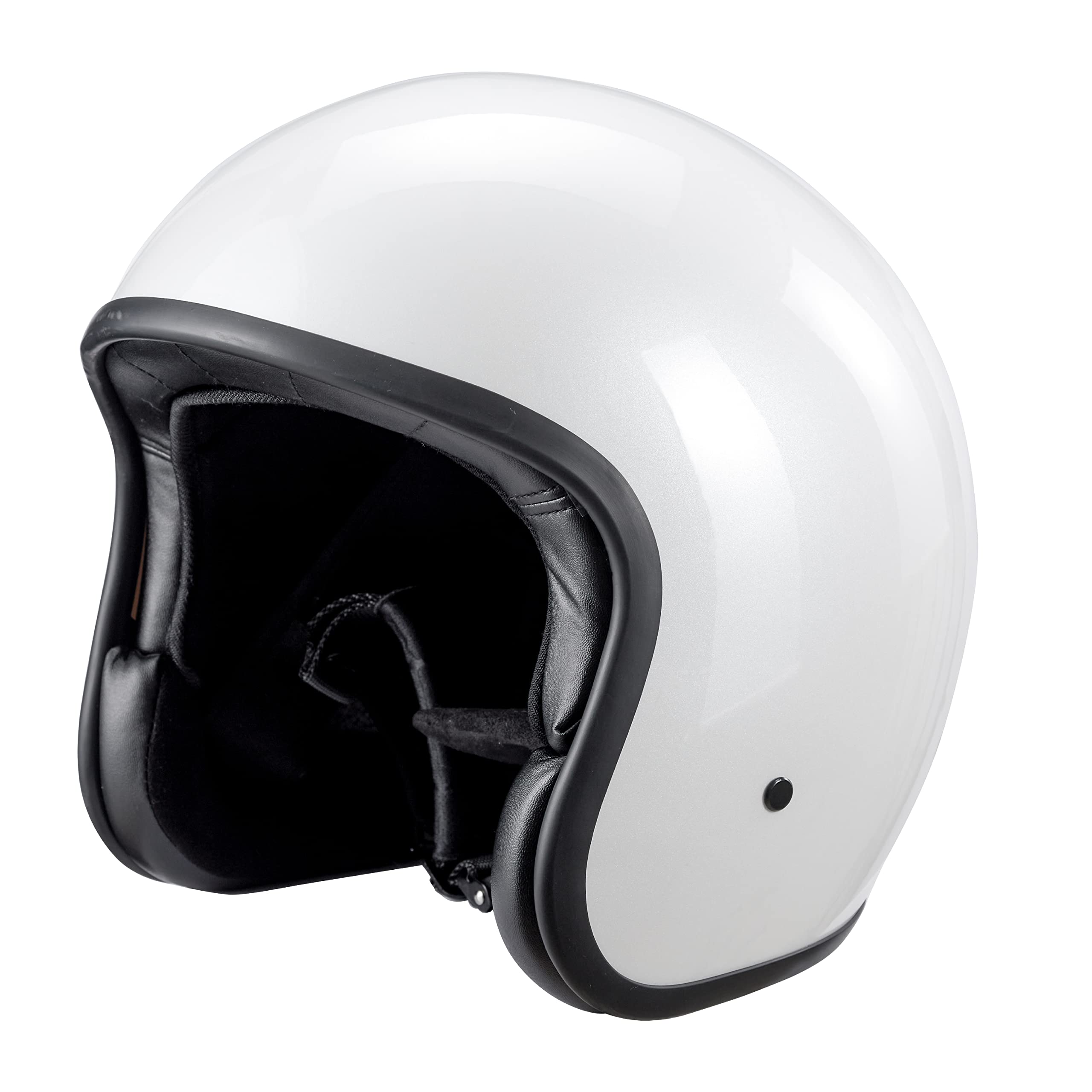 Westt Vintage Jethelm Retro Motorradhelm Herren Damen Rolle Helm, Moped Helm, Mofa Helm Vespa Helm Motorrad Pilotenhelm Halbschalenhelm Chopper Helm mit ECE DOT Zertifizierung, weiß, XL (61-62 cm)