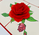 Rote Rose Blumen Karte Geschenk pop up 3D mit Blumen Rose Muttertag Romantische Liebeskarte zu Hochzeitstag Geburtstagskarte Glückwunschkarte Verlobung Liebeserklärung 