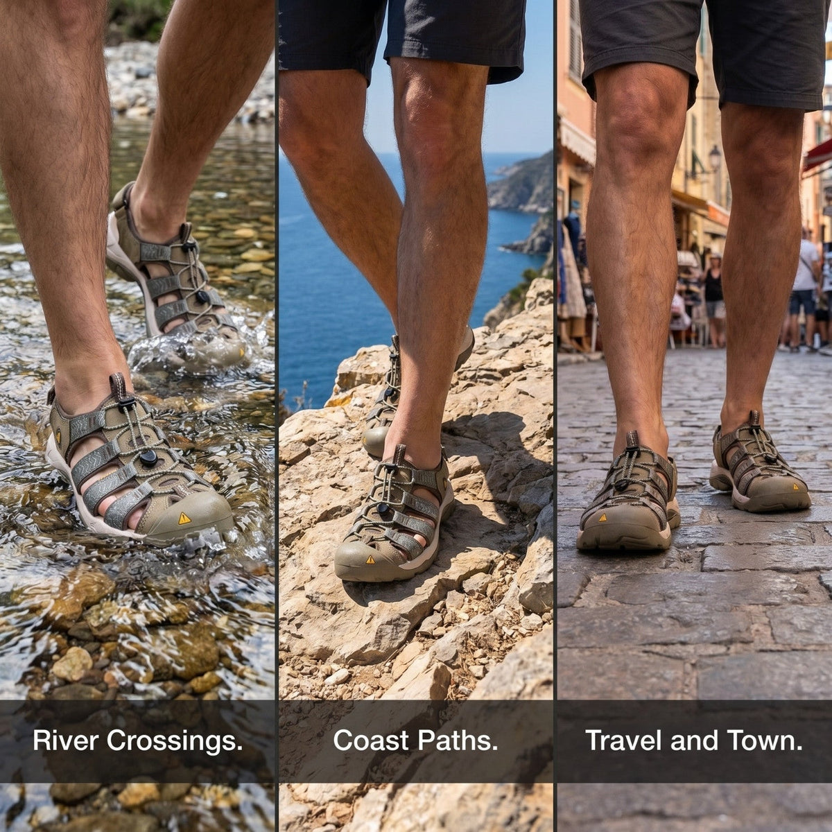 Herren Wandersandale geschlossener Zeh – Outdoor- und Wassersandale