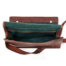 NAMA 'Lucas' Messenger Bag Echtes Leder 17 Zoll Umhängetasche Business Tasche Vintage Laptoptasche Aktentasche Schultertasche Naturleder Braun