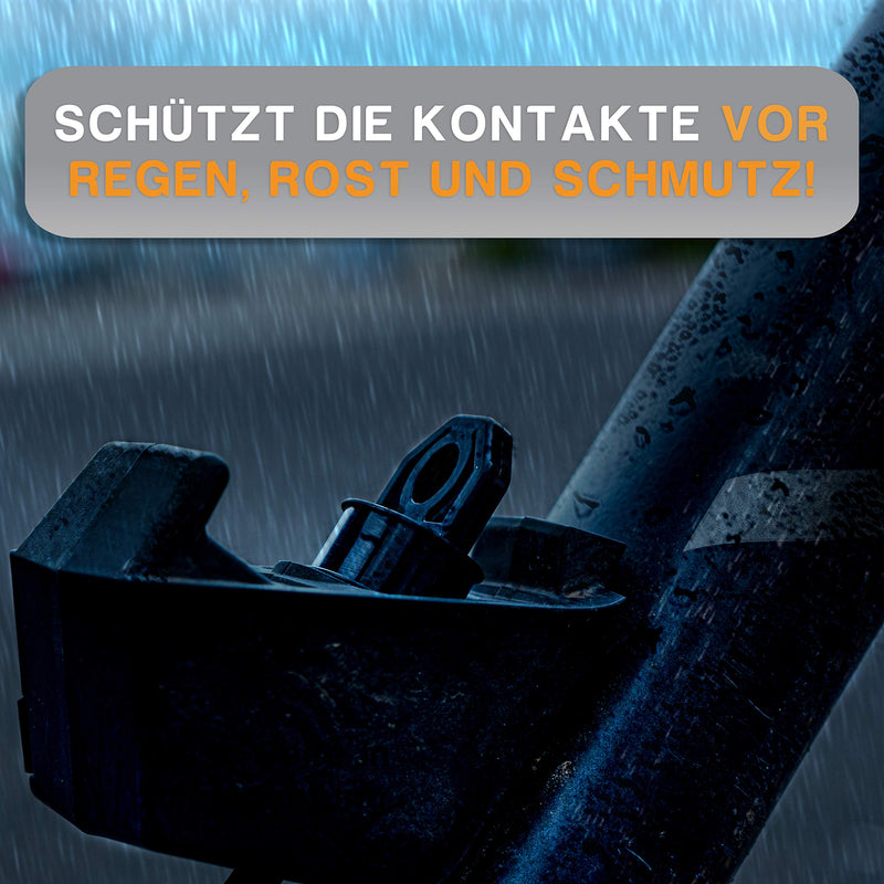 Wheeloo 2er Set Abdeckkappe für Bosch Ebike Akku Pin I für Intuvia, Kiox & Nyon I Fahrradträger Transport Schutz I für E Bike Batterie Aufbewahrung I Gepäckträger Adapter Kontaktschutz Abdeckung